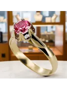 Anneau Rubis Or jaune 14 carats Artisanat vintage vrc122y